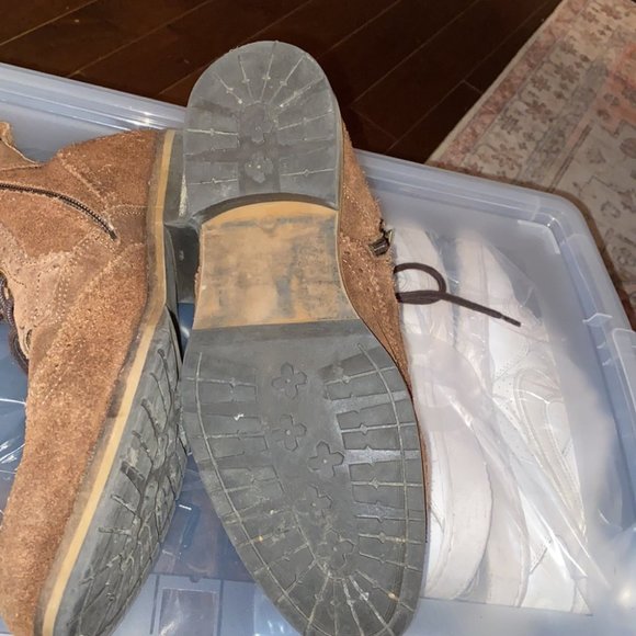 ALDO MR. B’s SUEDE LEATHER BROWN WINGTIP ANKLE BOOTS MENS - Picture 5 of 7